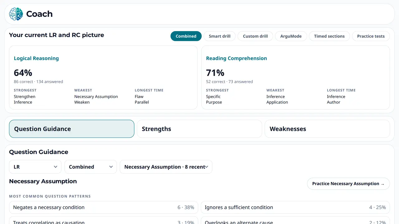 Coach screenshot in light mode