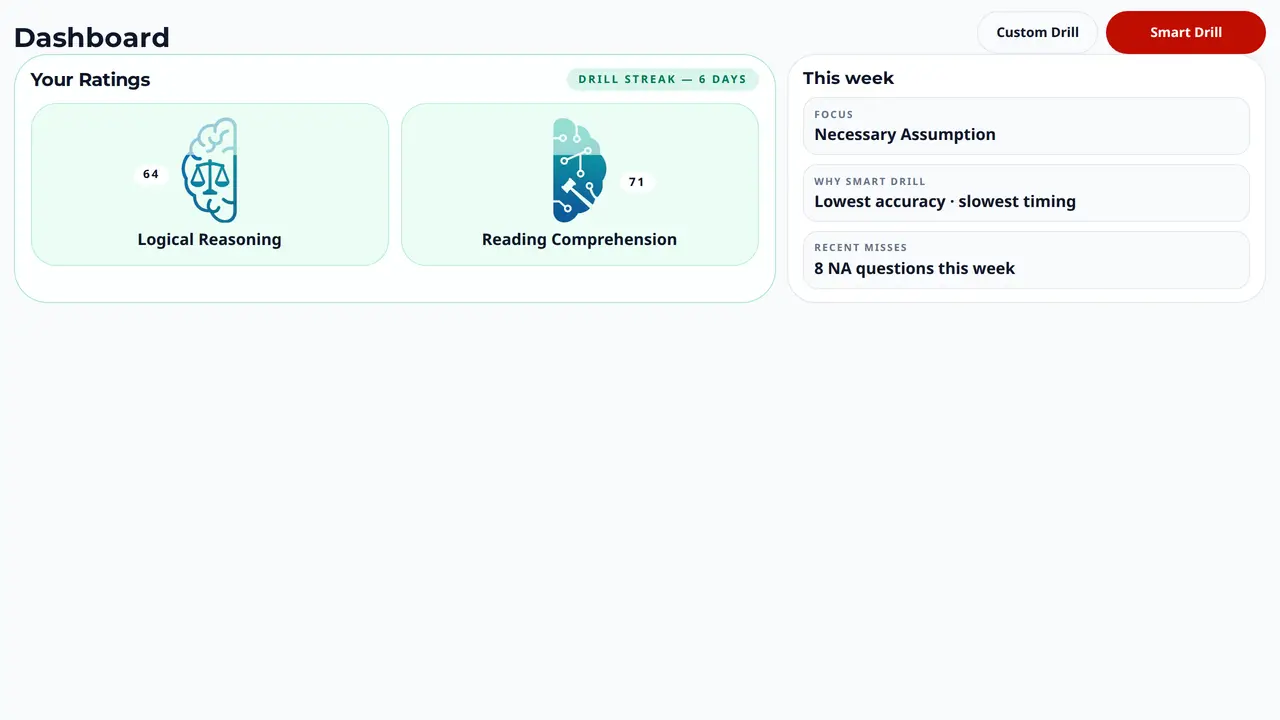 Smart Drill Algorithm screenshot in light mode